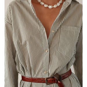 Donni The Pop Dress in green and white size large